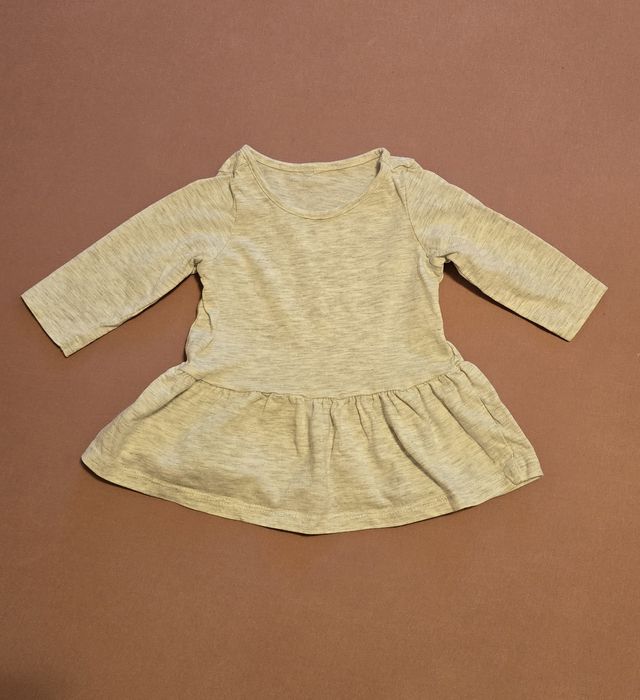 Set 4 topuri, bluzițe stil rochiță H&M, 4-6 luni (marimea 68), bumbac