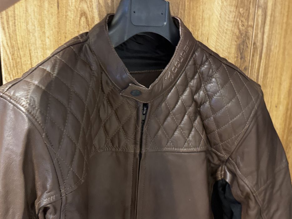 Geaca moto piele maro