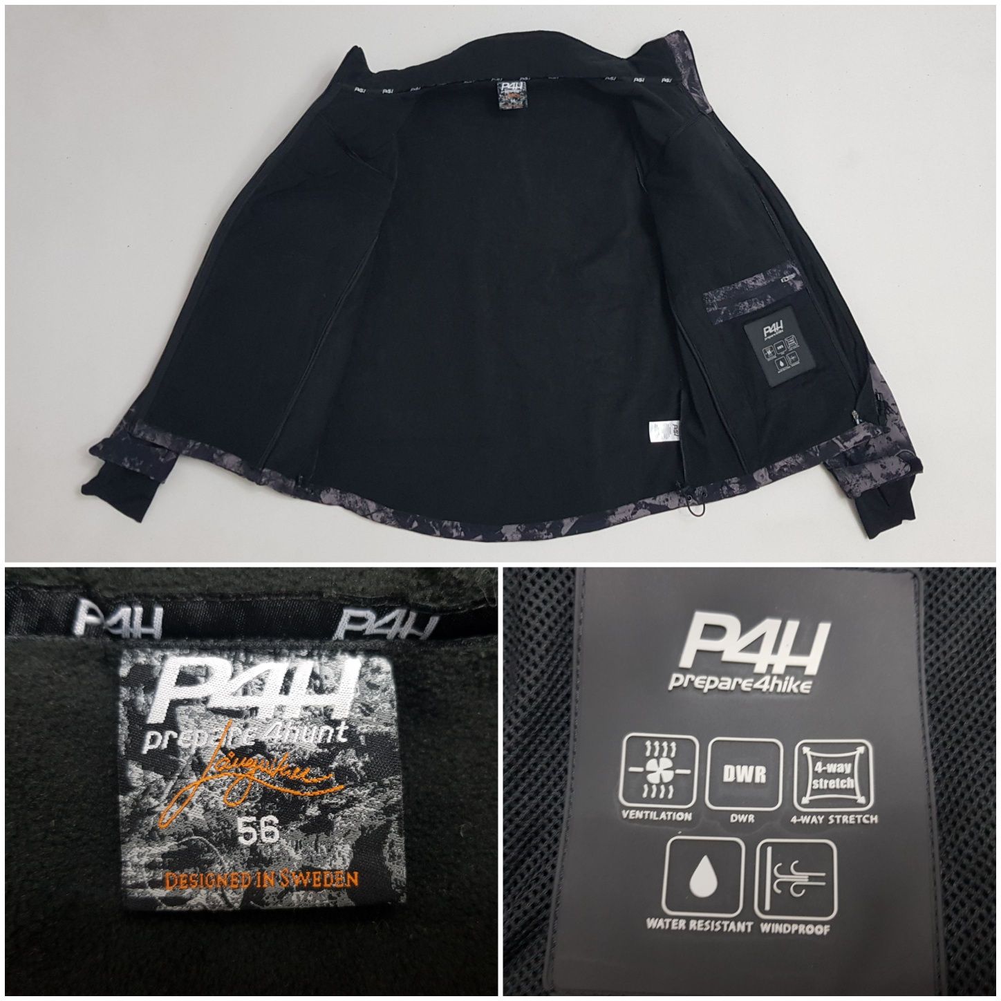 Geaca nouă profesională pt vânătoare P4H Supreme-Camo Softshell nr 56