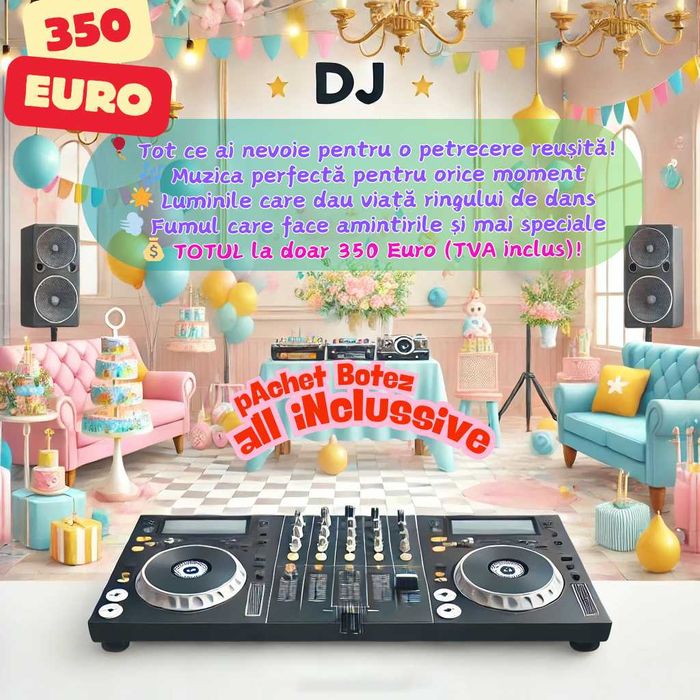 Nunta 2000lei /Botez 1750 lei Dj petreceri Bucuresti pachet complet