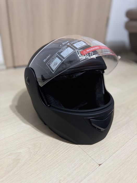 Casca flip-up moto cu ochelari și viziera S M L XL