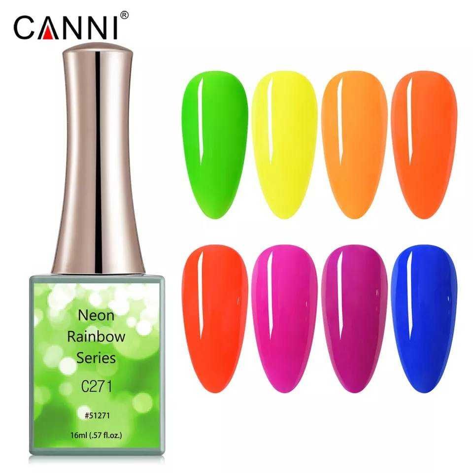 Canni Neon Rainbow 8 броя  Комплект серия неон 16мл