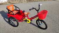 Tricicleta NOUA copii Duet Maxi, 2 locuri, 16 inch