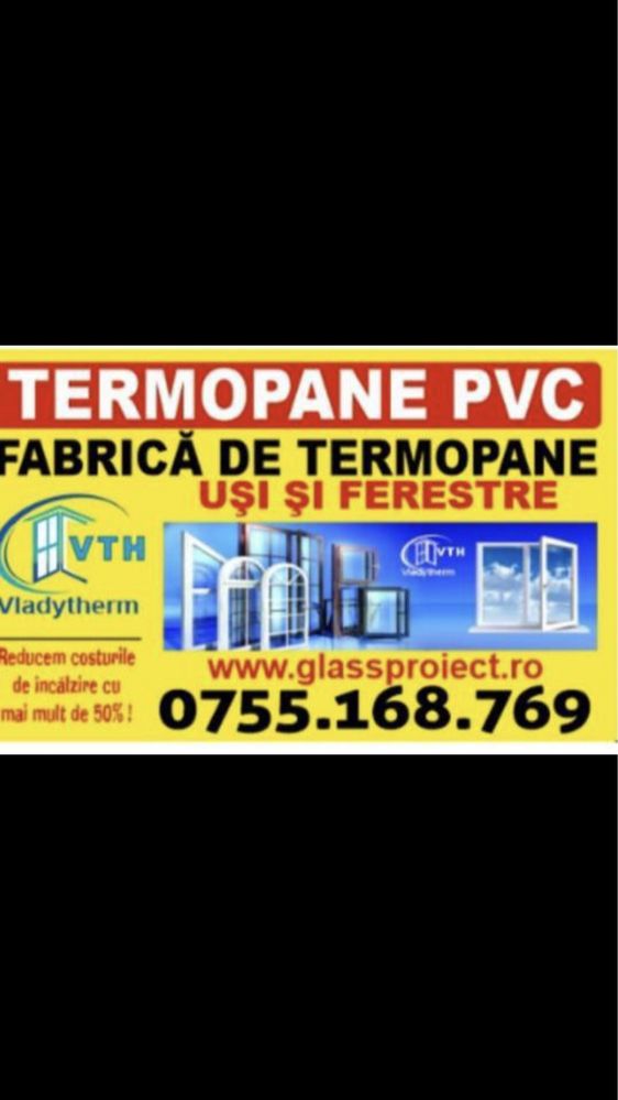 Termopane din pvc cu geam termopan