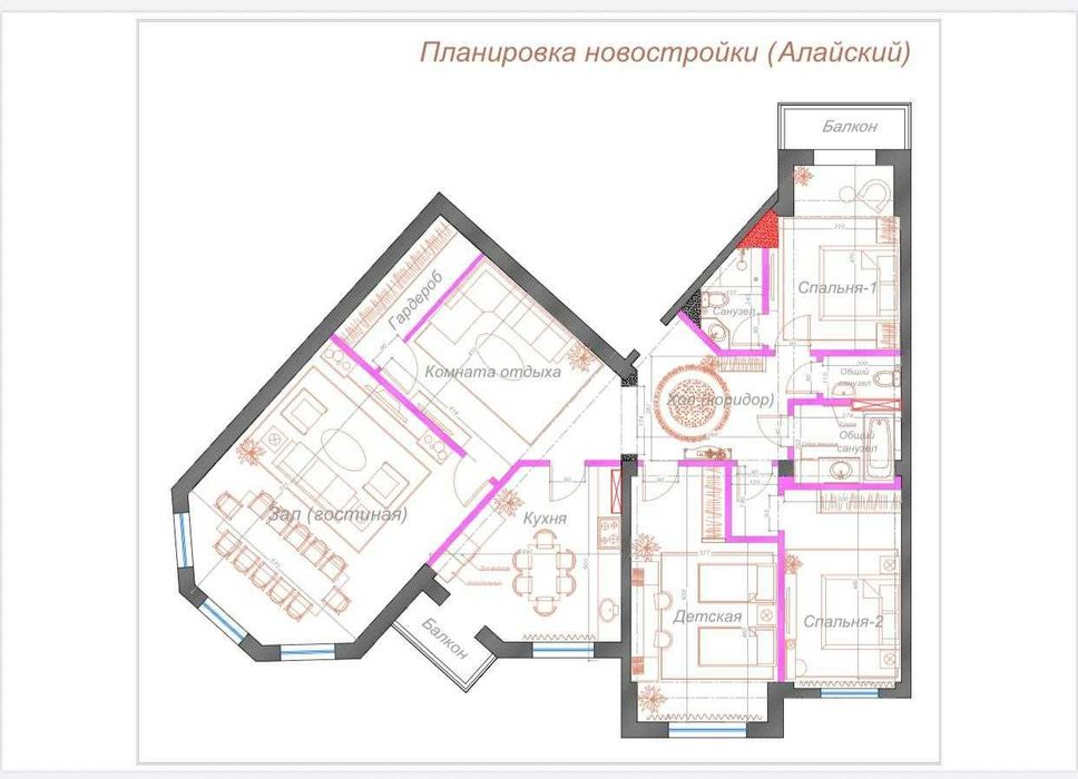 5-комнатная в ЖК «Kamron Palace»  ID: 4083