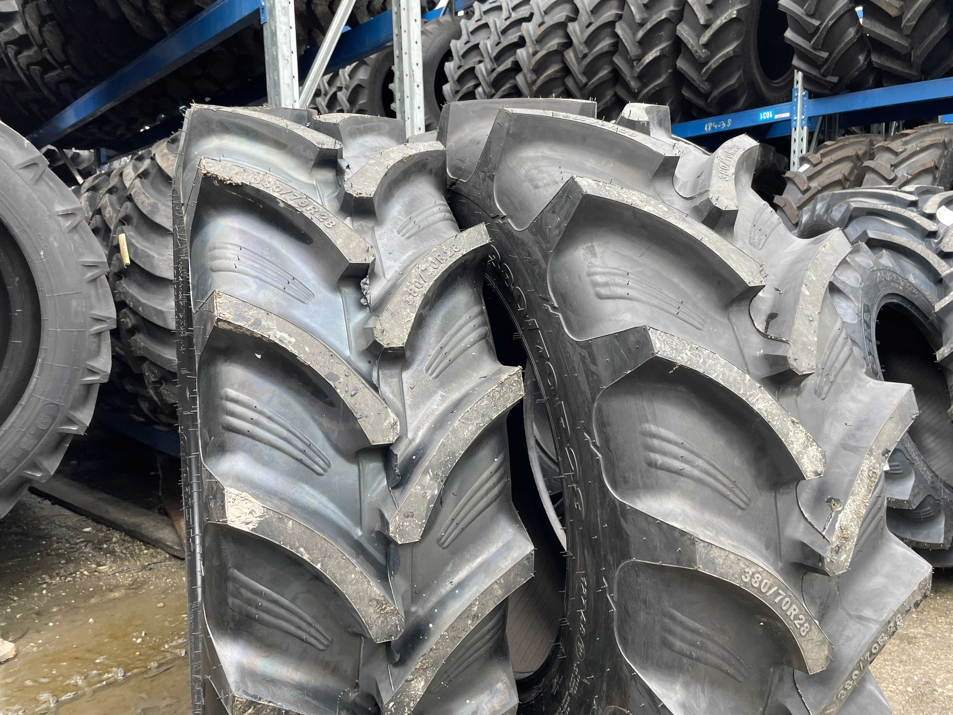 Cauciucuri noi radiale 380/70R28 pentru tractor spate