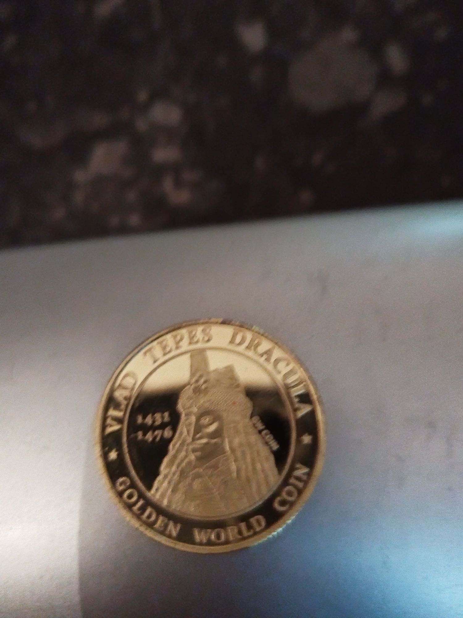 Doua monede antice Palmyra si una Vlad Tepes world gold coin