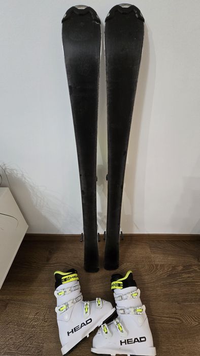 Schiuri Head SuperShape 117 cm  si clapari Head Raptor 23-23.5 copii