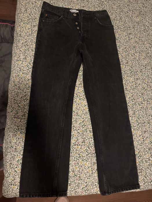 Zara дънки TRF Streight leg Mid-Rise Jeans