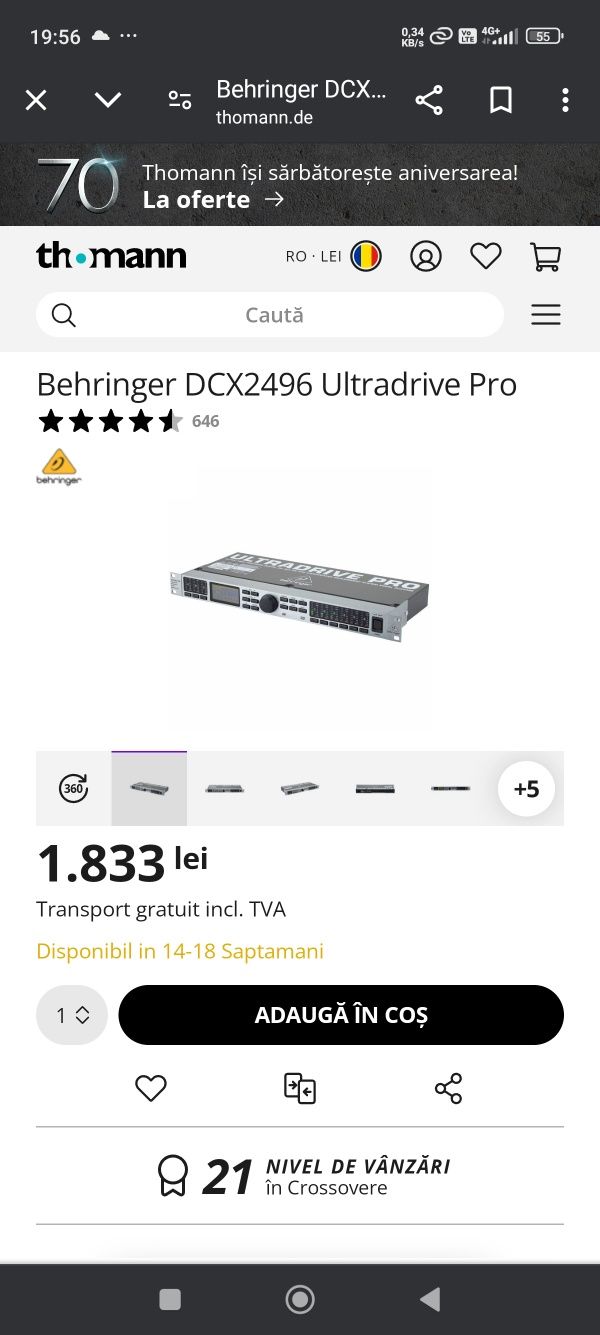 DSP Behringer Ultradive Pro 2496