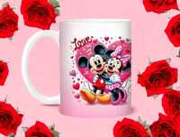 Cana personalizata, Valentine's Day, Mickey si Minnie, Ceramica,350 ml