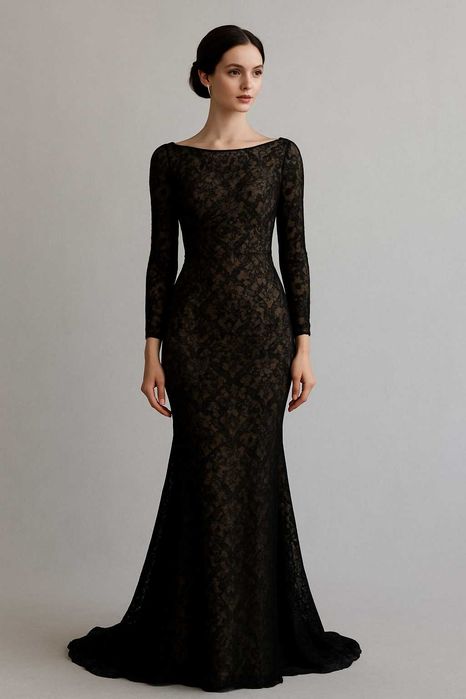 Платье вечернее, силуэт русалка