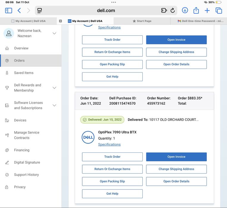 Dell Optplex 7090 UFF - i7 11th Gen, 16 GB Ram, 256 GB - ca nou