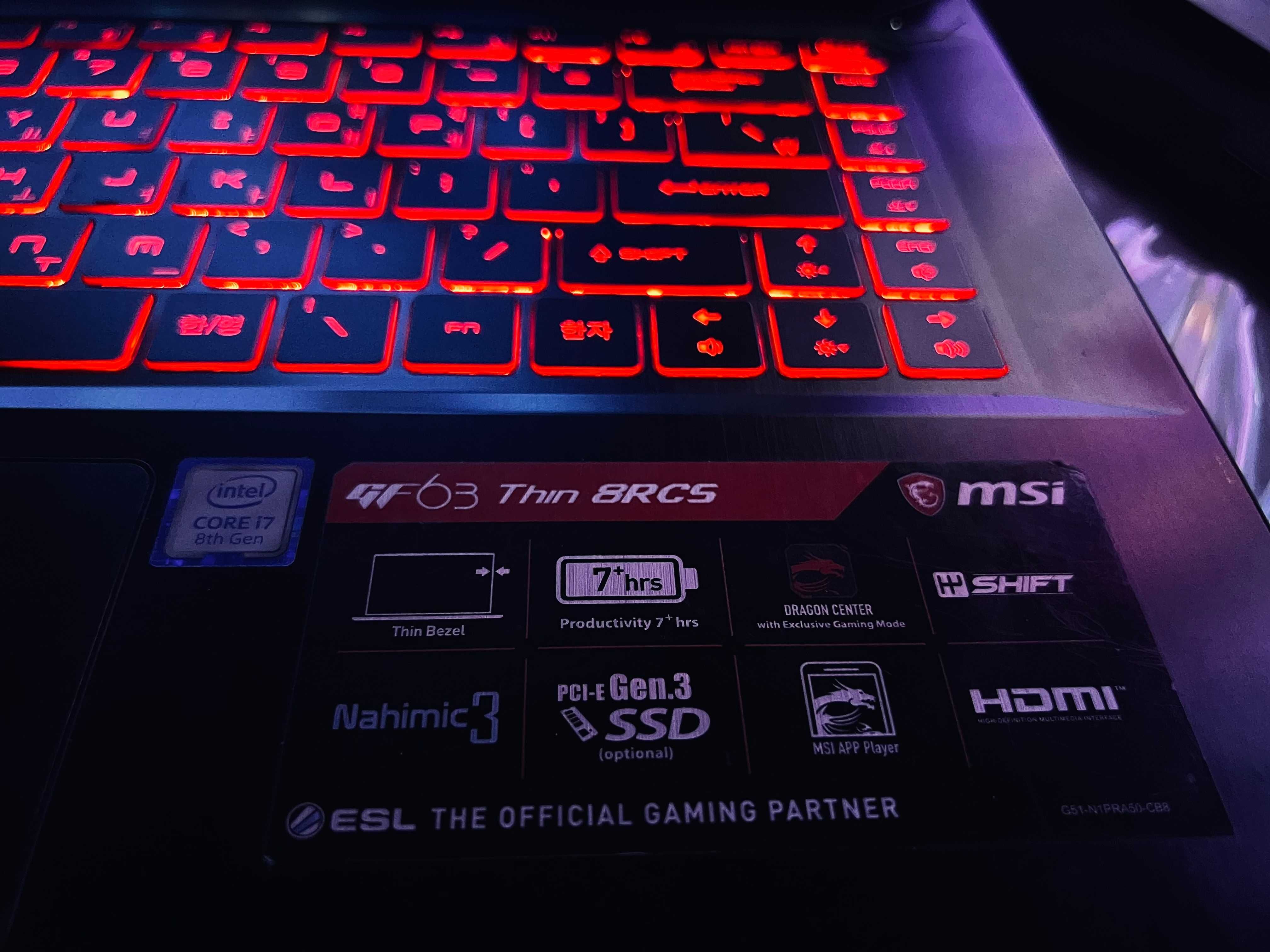 Продам Игровой Ноутбук MSI Thin GF63