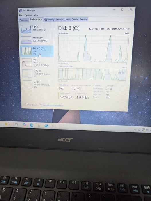 Acer low gaming i5 8gb Nvidia GeForce 2gb SSD