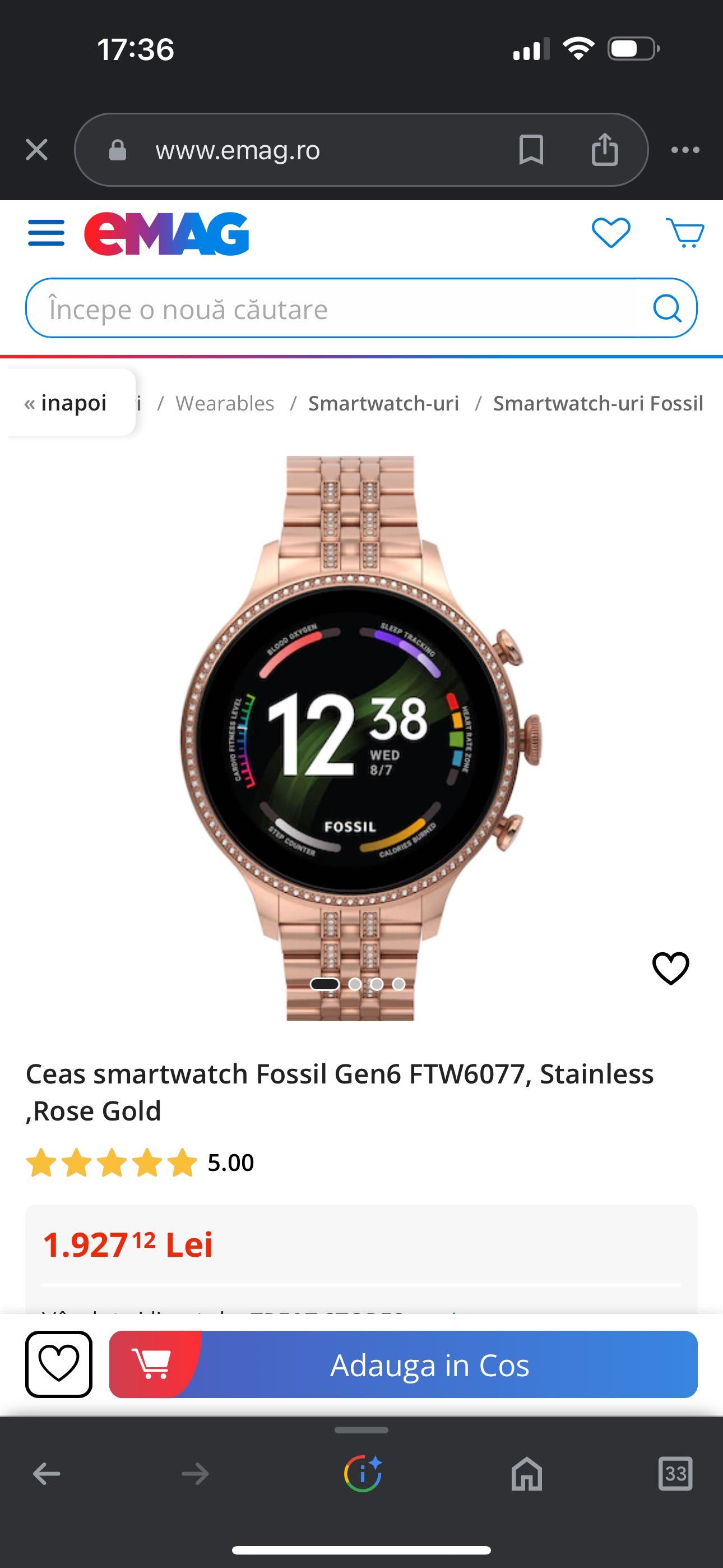 Ceas  fossil smartwatches Gen 6  nou!