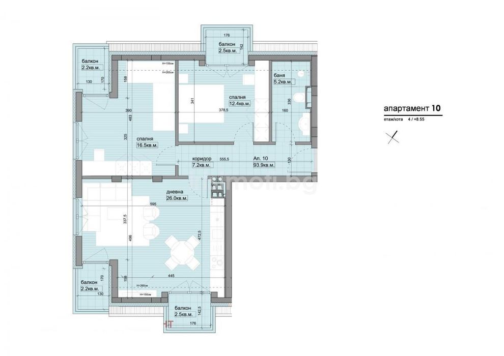 Продава се Тристаен апартамент в София, Овча купел - 107 кв.м за 1627 €/кв.м - Снимка #3