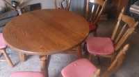 Дъбова маса със столове масив