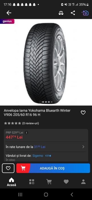 Anvelope 205/60 R16 ,4 bucati