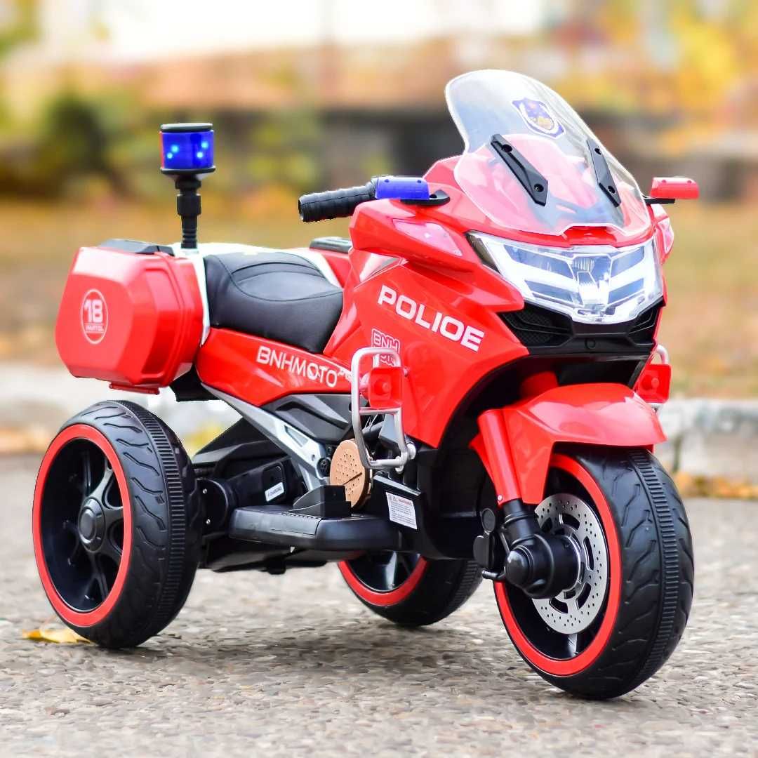 Motocicleta electrica cu 3 roti copii 3-6 ani Police BJML5188 Rosu