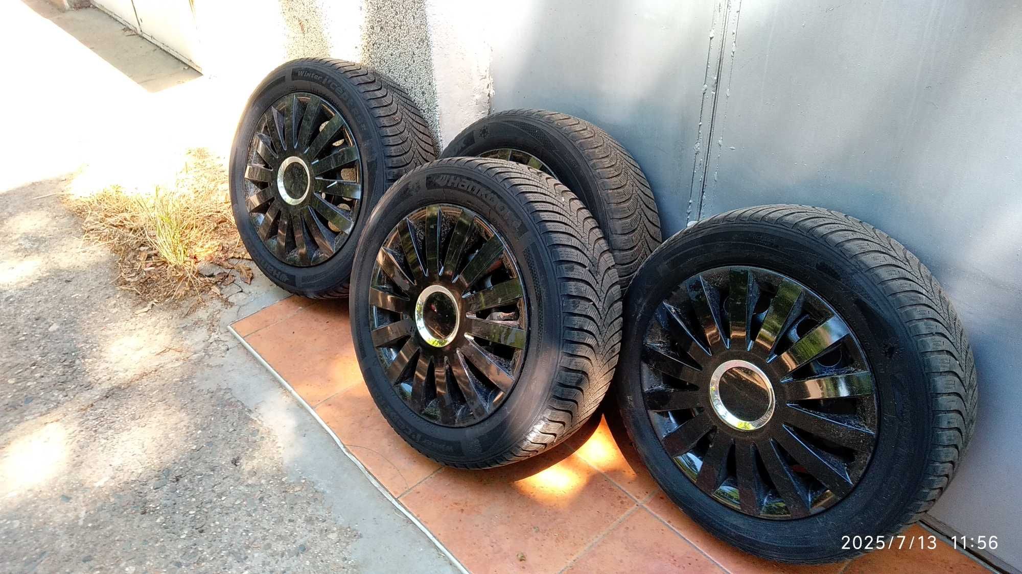Джанти с гуми за Опел 15 цола,4х100,Ц.О-56.6, Hankook ДОТ-2020г