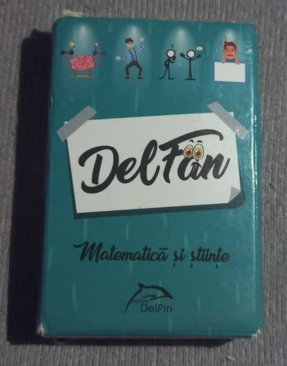 DelFan matematica si siinte, joc cu cartonase ce contine 4 arii