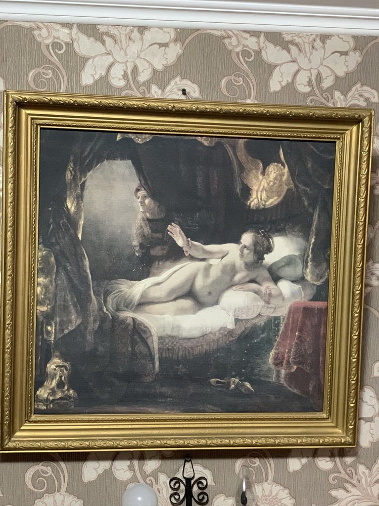 Картина. Рембрандт «Даная». В шикарной раме.