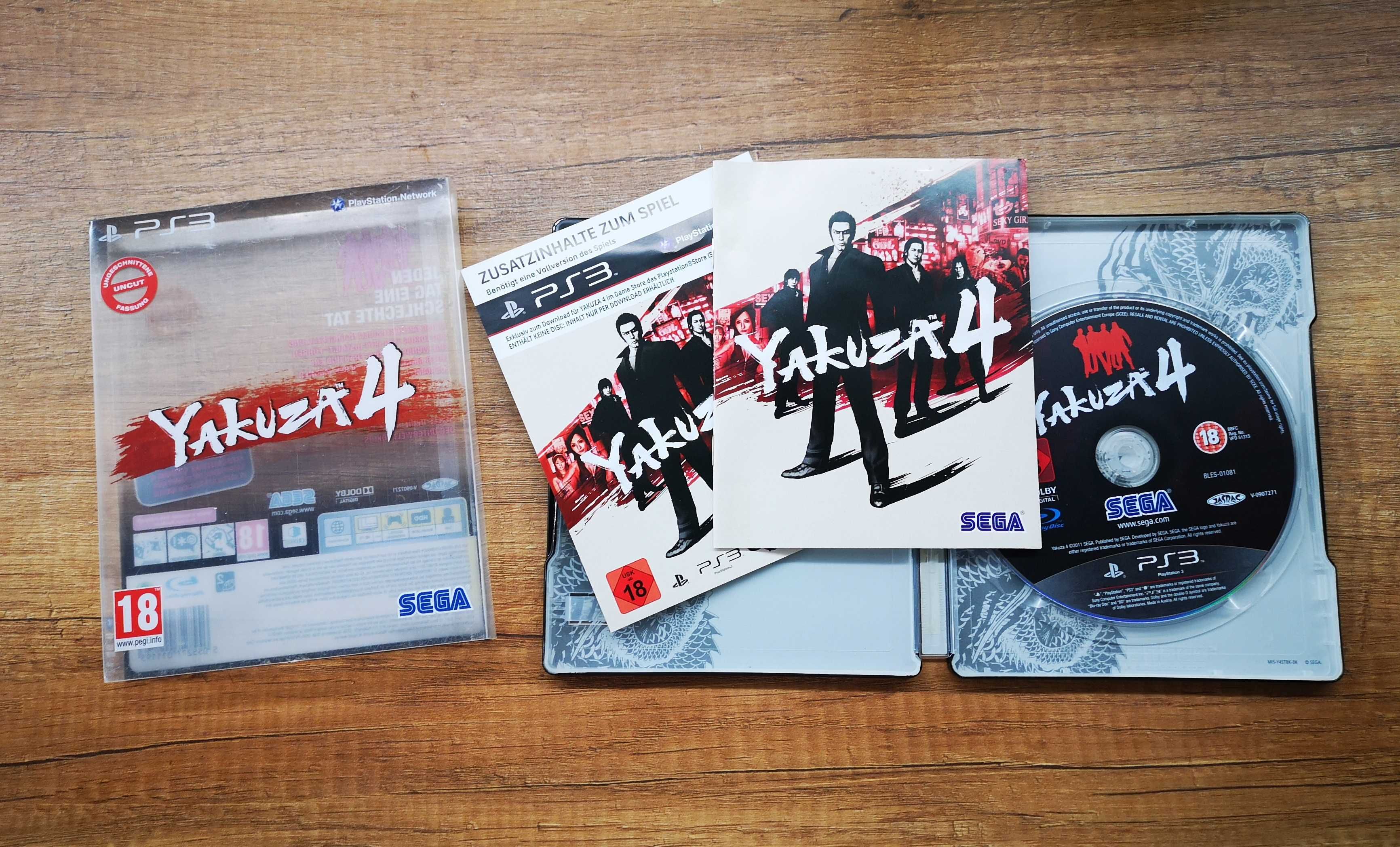 Yakuza 4 PS3 PlayStation 3 Steelbook Limited Edition
