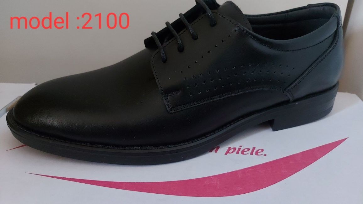 Pantofi bărbați model: 2100 -N clasic piele naturala interior exterior