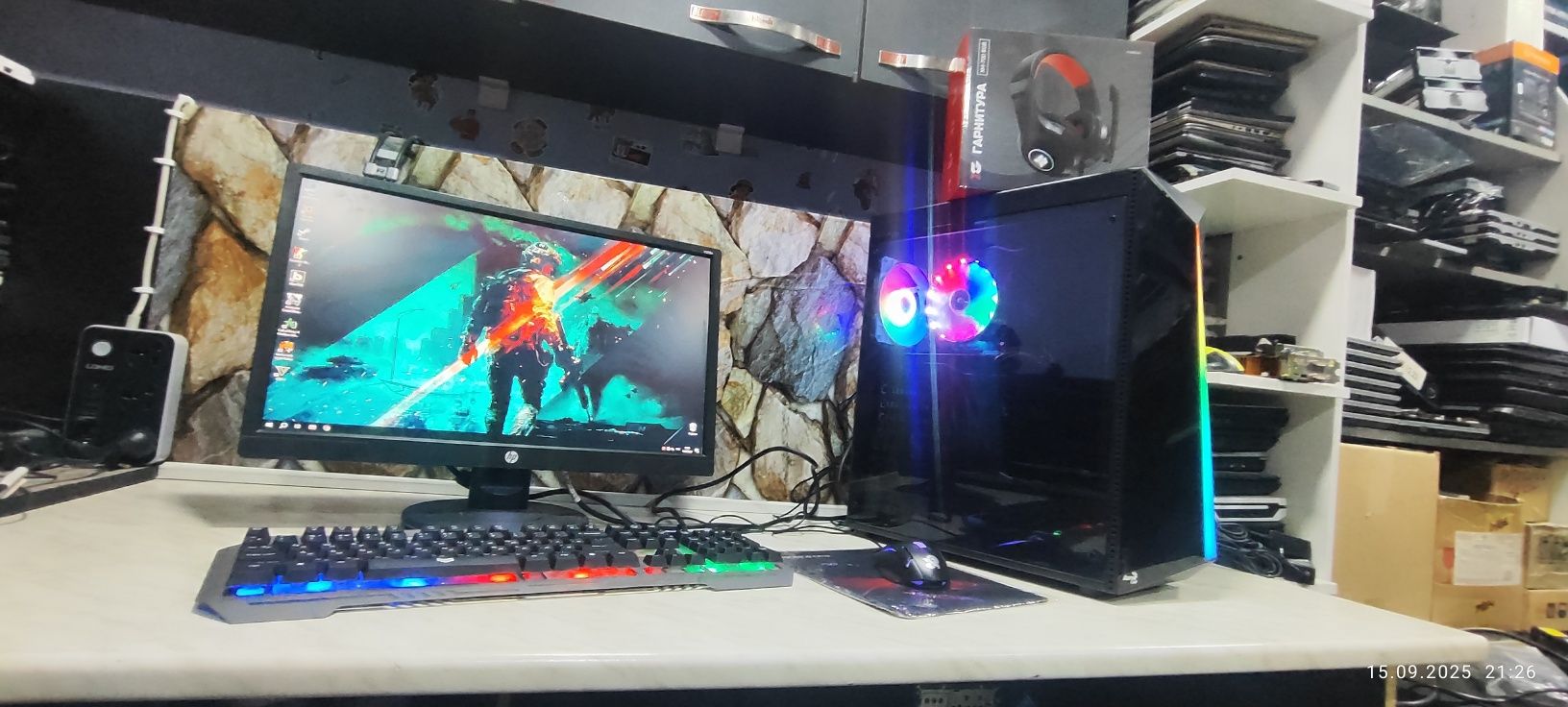 Игровой компьютер в полном комплекте