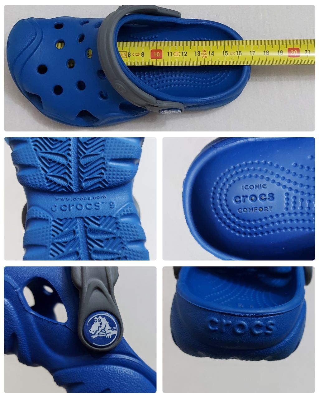 Saboți CROCS Iconic Comfort, sandale flip-flop C9 sau 25 EU, unisex
