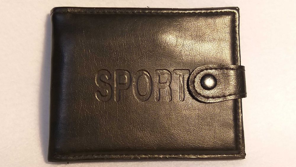 Portofel negru barbatesc, model Sport. Produs nou.