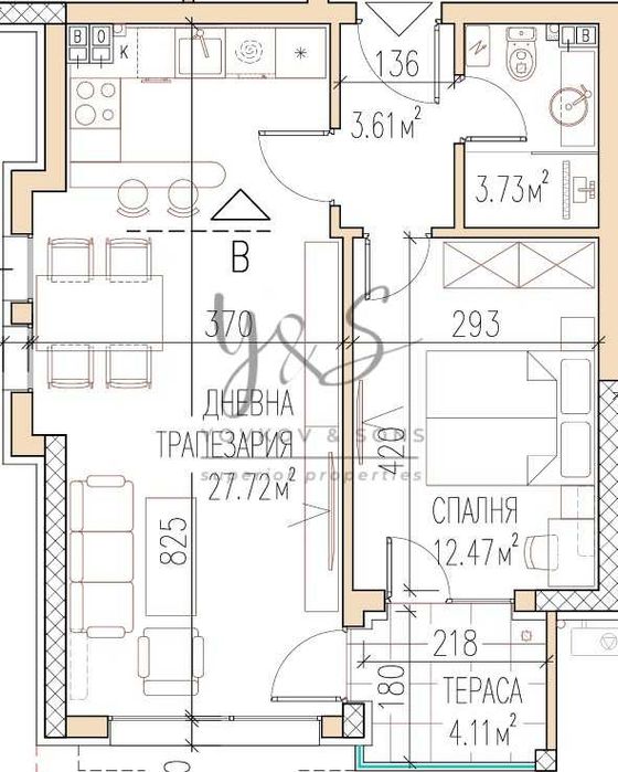 Продава се Двустаен апартамент в Пловдив, Кършияка - 68 кв.м за 1158 €/кв.м - Снимка #1