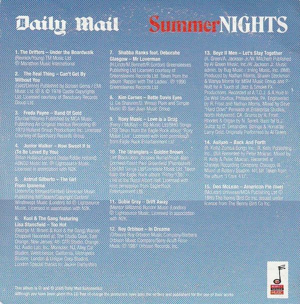 CD original Various ‎– Summer Nights