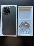 iPhone 15 Pro Max, black titan, 91% baterie, full box