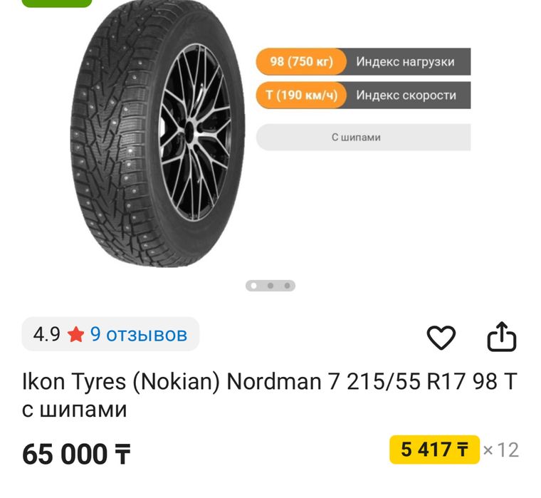 Зимние шины Нокиан R17/55/215