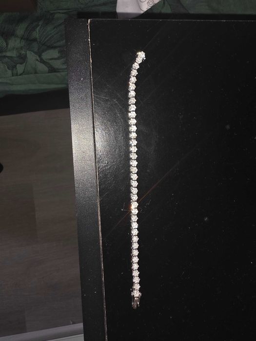 Bratara diamante 4.22 carate aur alb 14k