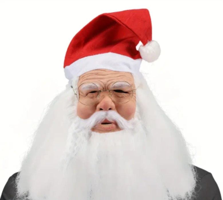 Продам реалистичную маску Деда Мороза