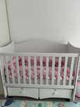 Бебешка кошара 60/120 с люлка Бял+ MAGNIFLEX матрак BABY PIERRE CARDIN