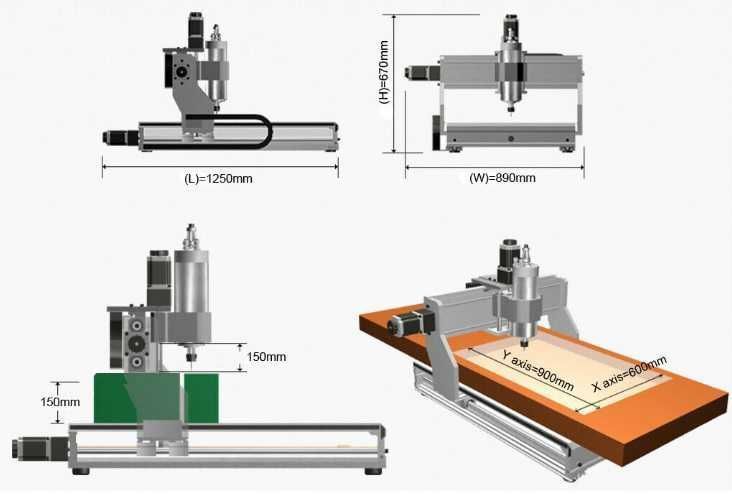 CNC Фреза / цнц рутер / 6090Z 4D + водна система