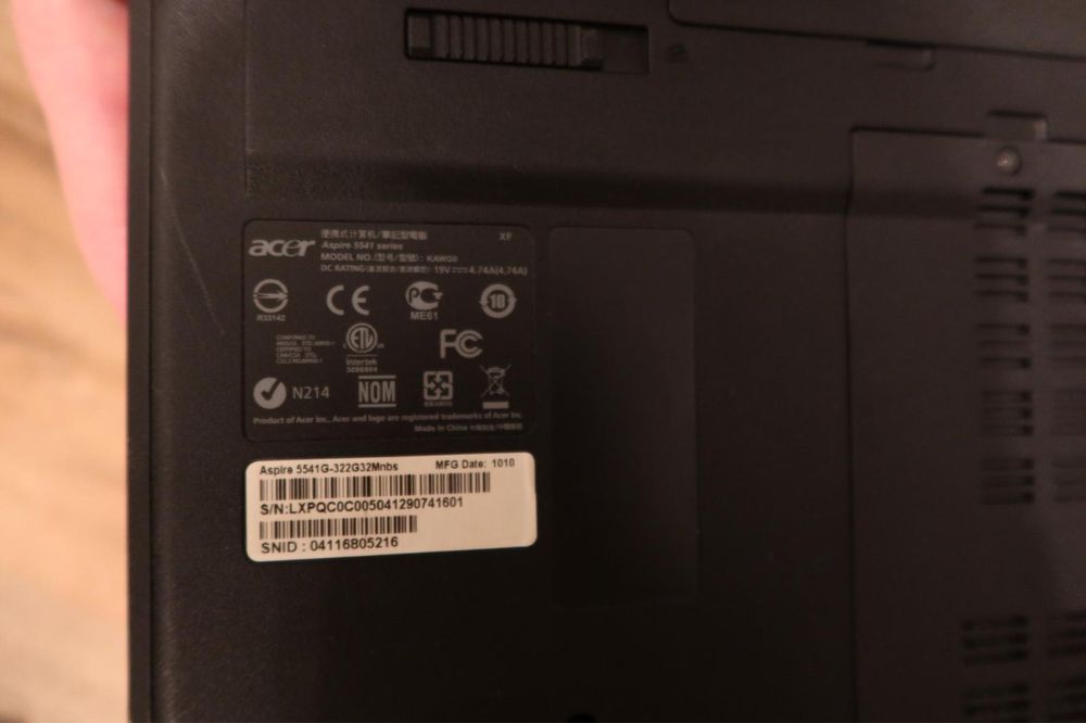 Laptop Acer Aspire 5541 - functional sau pt piese