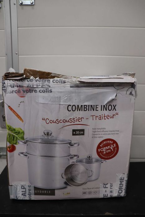 Тенджери 2 бр BAUMALU , Неръжд. стомана, инокс, ф30, 16л, ЛИПСВА КАПАК