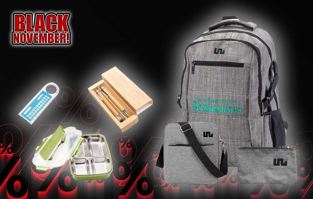 Раница с USB, кутия за обяд и още - ЧЕРЕН МЕСЕЦ