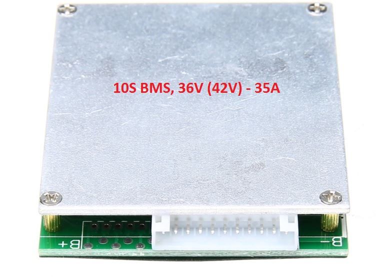 10S BMS 42V 35A, защитна платка с балансно зареждане, PCB BMS board