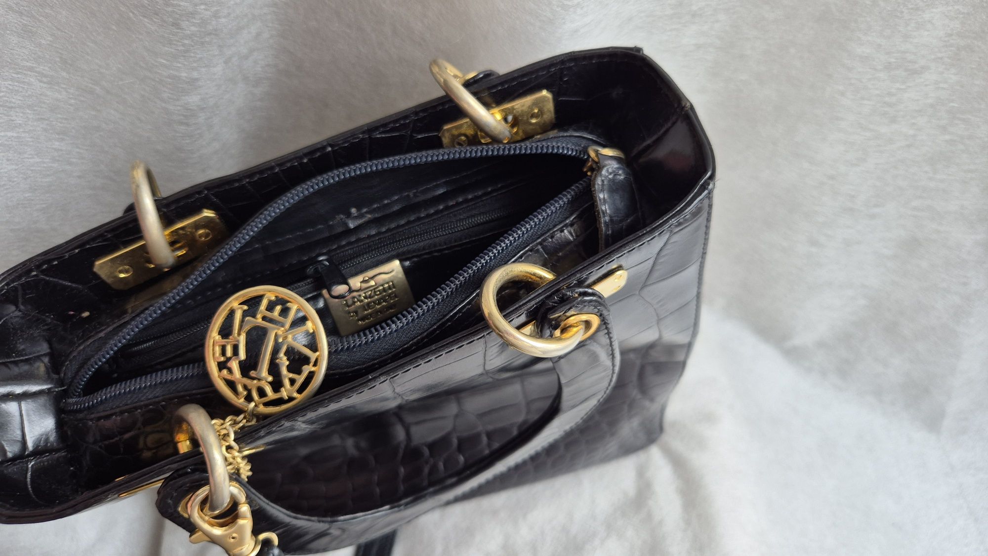 Geanta piele Lanzzeti vintage