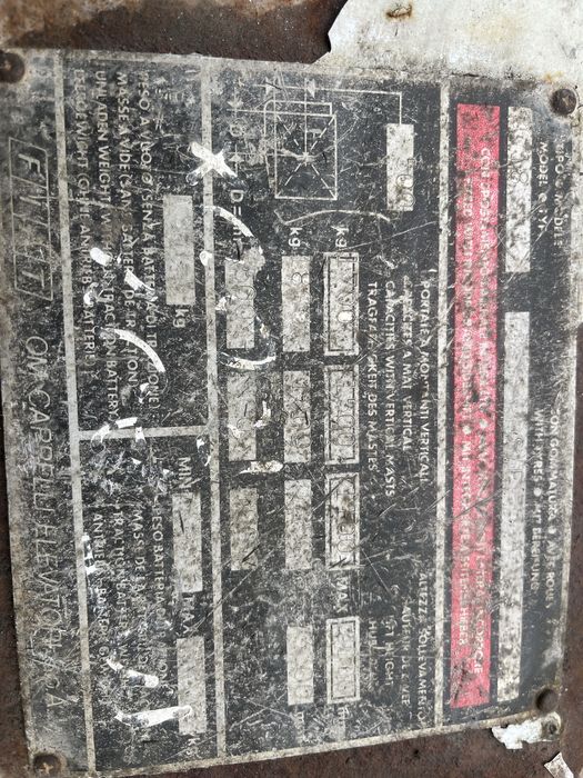 Vand stivuitor marca Fiat in stare de functionare