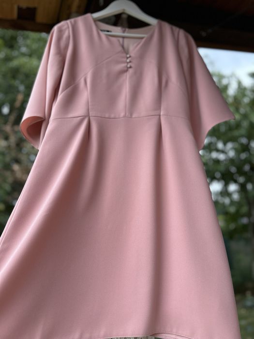 Rochie elegantă roz prăfuit – L (40)