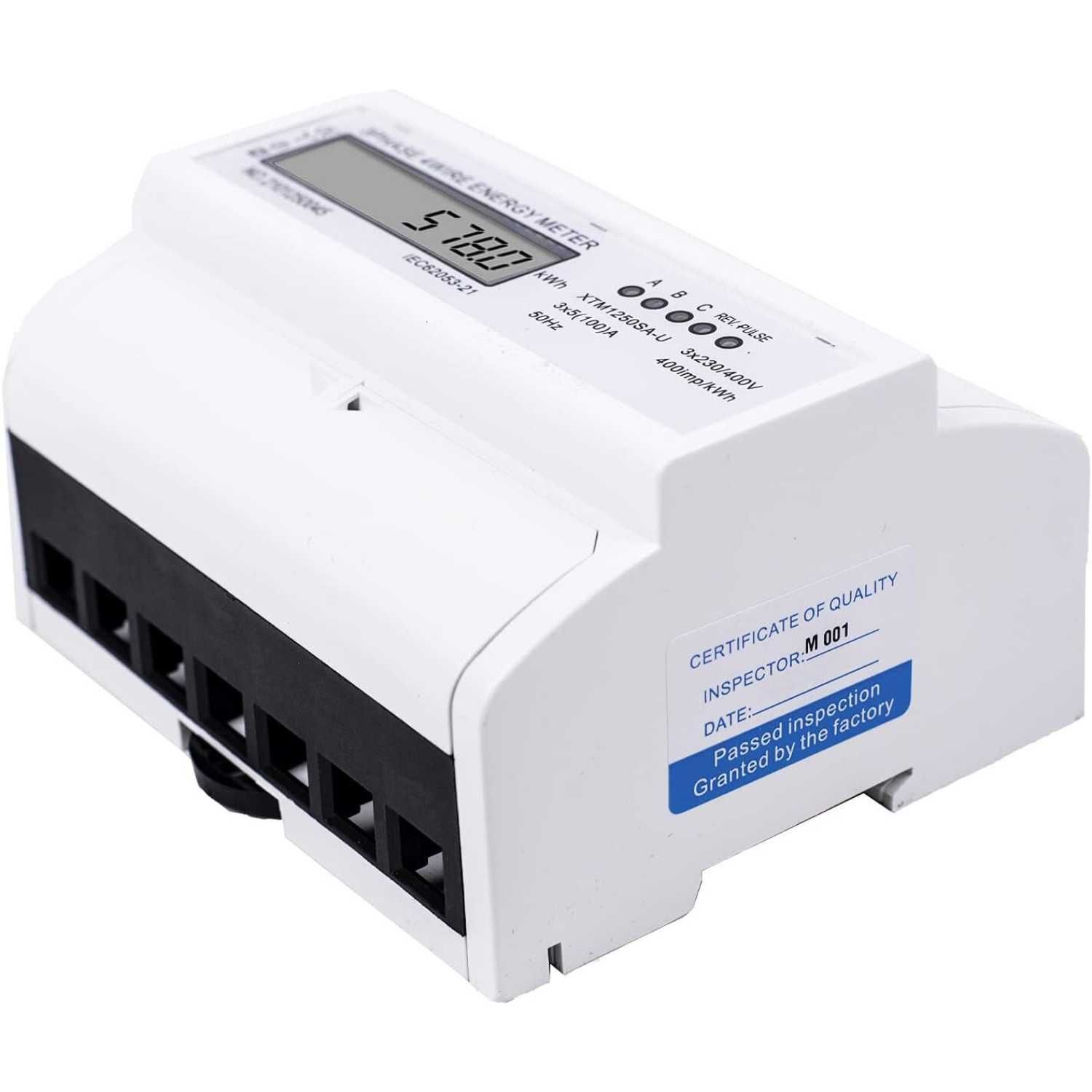 Contor trifazic de energie cu afisaj LCD, 100 A