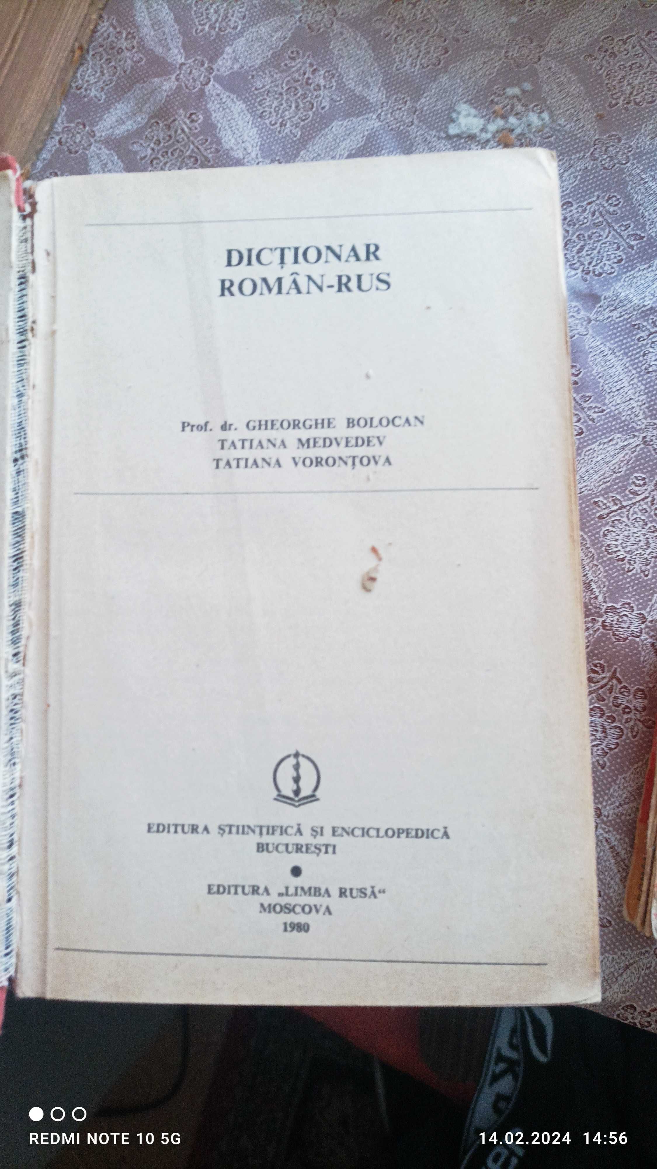 Dictionar romano rus mare si de buzunar editia 79 si 80