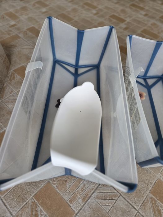 Stokke® Flexi bath Сгъваема ваничка с подложка XL - цвят Ocean Blue